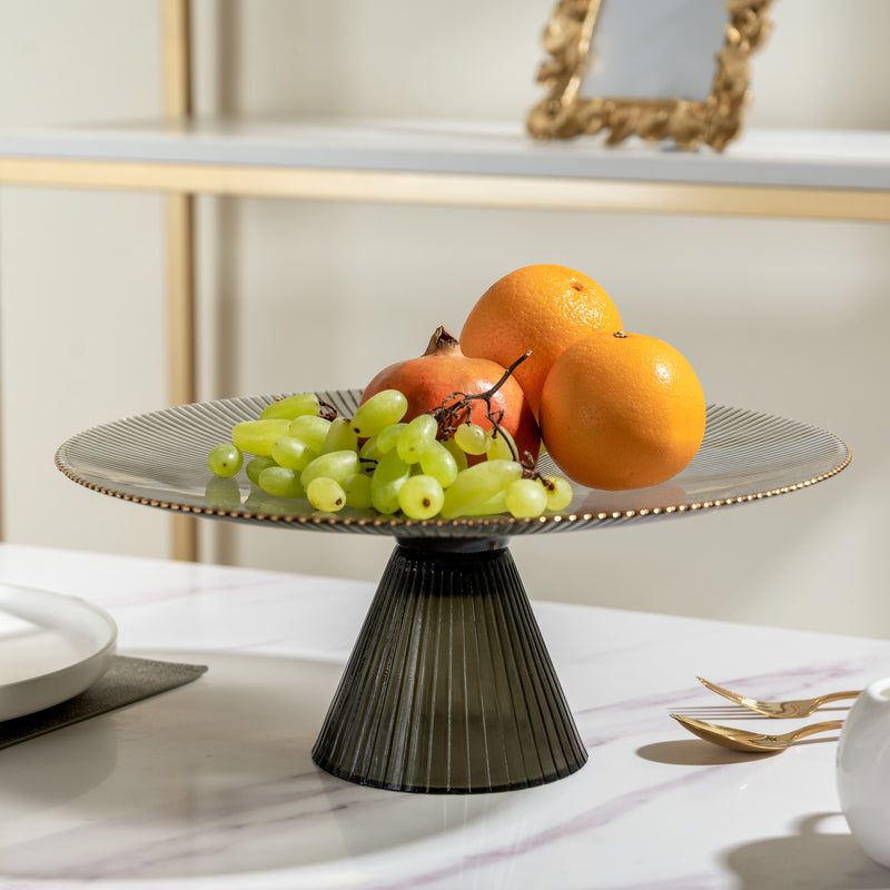 Grey Glass Cake Stand