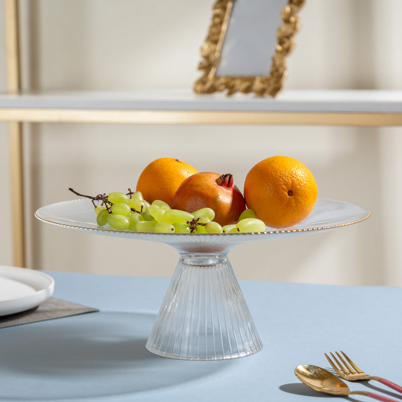 Sleek Glass Cake Stand