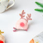 Fluffy Reindeer Hairpin Baby Pink