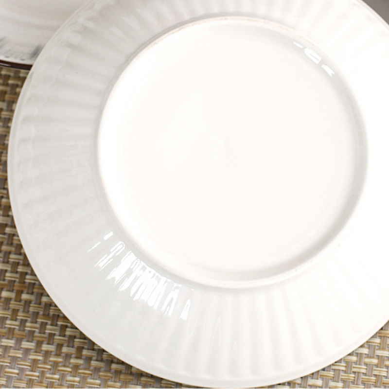 Dainty Patterned Pasta Dish 7 Inch - Serving plate, pasta plate, lunch plate, deep plate | Plates for dining table & home decor