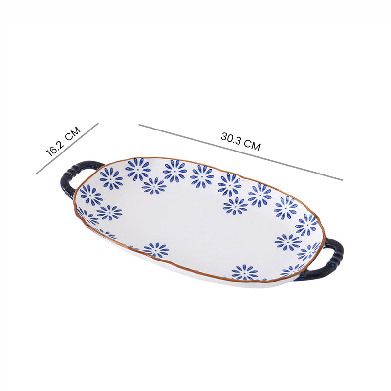 Daisy Tray - Ceramic platter, serving platter, fruit platter | Plates for dining table & home decor