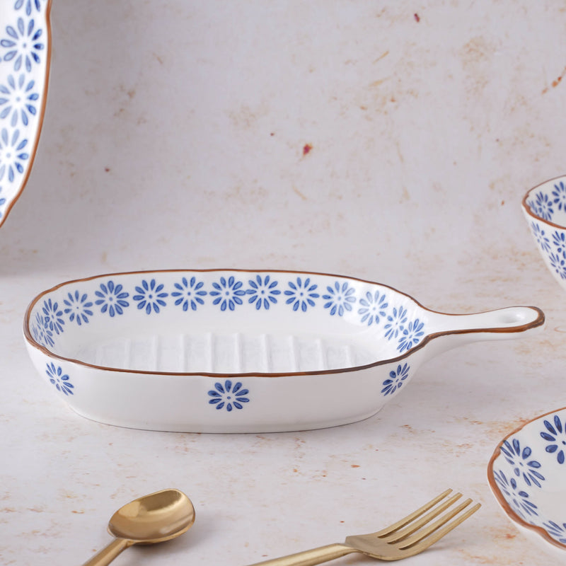 Daisy Plate with Handle - Baking Dish