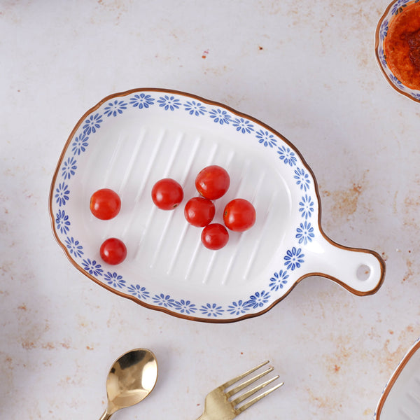 Daisy Plate with Handle - Baking Dish