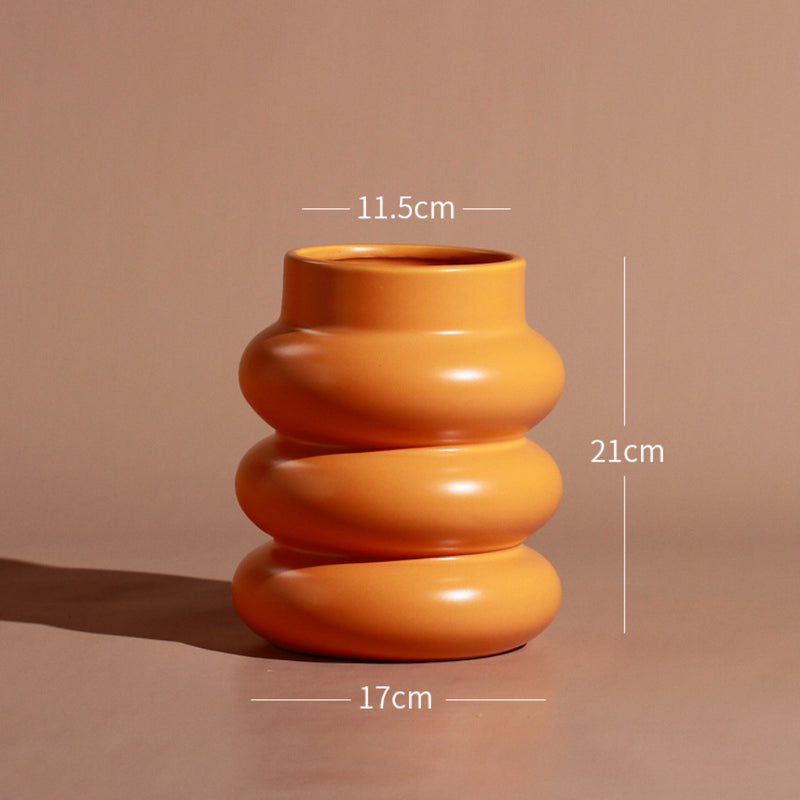 Decorative Indoor Flower Pot - Ceramic flower vase for home decor, office and gifting | Room decoration items