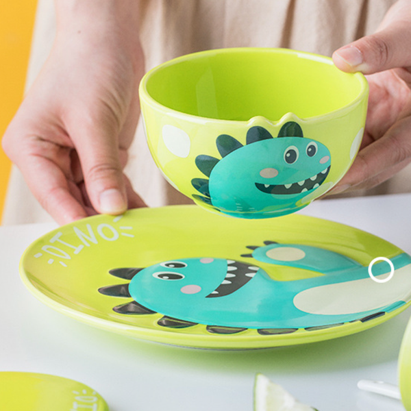 Dino Plate - Serving plate, snack plate, dessert plate | Plates for dining & home decor