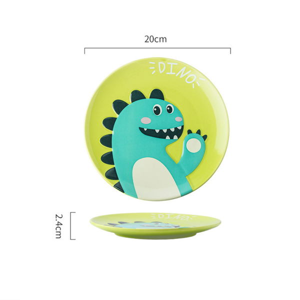Dino Plate - Serving plate, snack plate, dessert plate | Plates for dining & home decor