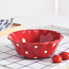 Dots Bowl Red - Bowl,ceramic bowl, snack bowls, curry bowl, popcorn bowls | Bowls for dining table & home decor