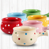 Dots Ceramic Pot Colourful - Soup bowl, ceramic bowl, salad bowls, snack bowls, bowl with handle | Bowls for dining table & home decor