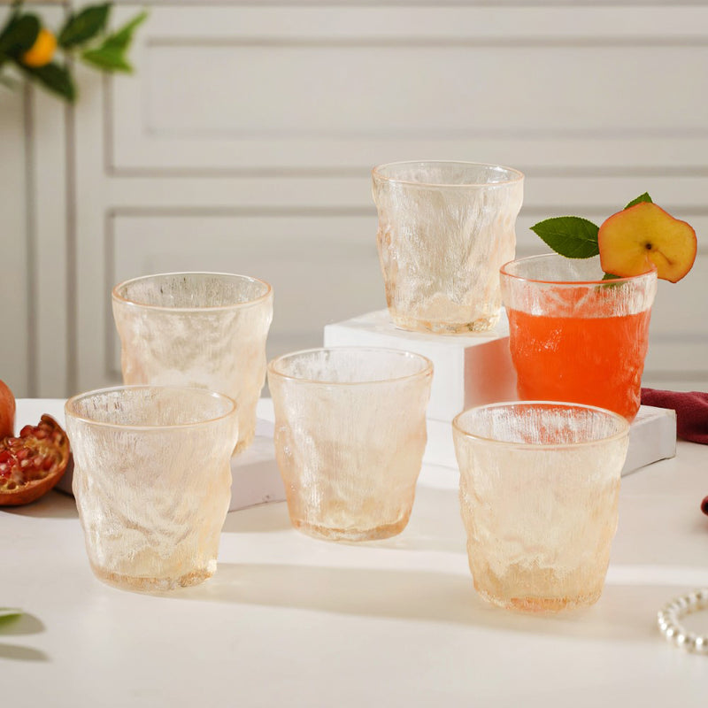 Short Amber Glacier Cup Set Of 6 300 ml