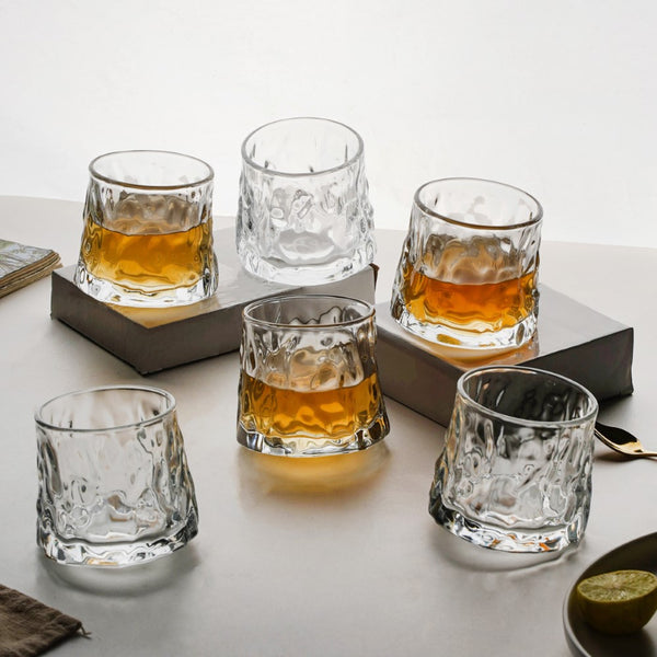 Rotating Glass Set Of 6 150ml