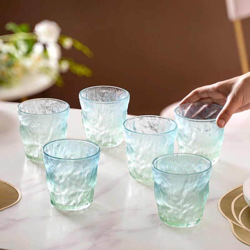 Short Ombre Glacier Glass Set Of 6 250 ml