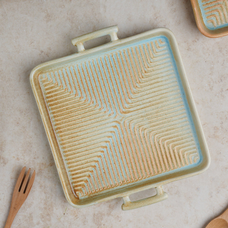 Earthy Tray - Ceramic platter, serving platter, fruit platter | Plates for dining table & home decor