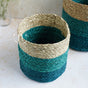 Eco-Friendly Planter Baskets Blue Set of 2 - Basket | Flower basket