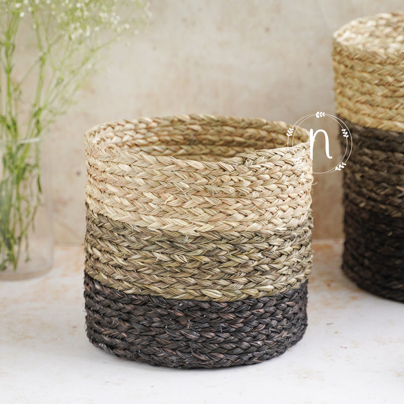 Eco-Friendly Planter Baskets Brown Set of 2 - Basket | Flower basket