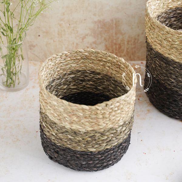 Eco-Friendly Planter Baskets Brown Set of 2 - Basket | Flower basket