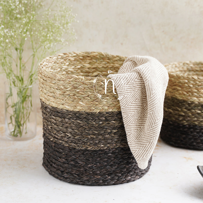 Eco-Friendly Planter Baskets Brown Set of 2 - Basket | Flower basket