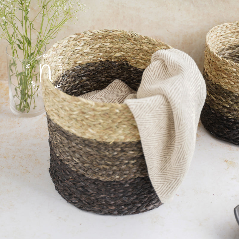 Eco-Friendly Planter Baskets Brown Set of 2 - Basket | Flower basket