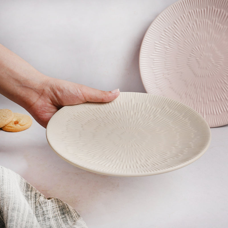 Embossed Plate - Serving plate, snack plate, dessert plate | Plates for dining & home decor