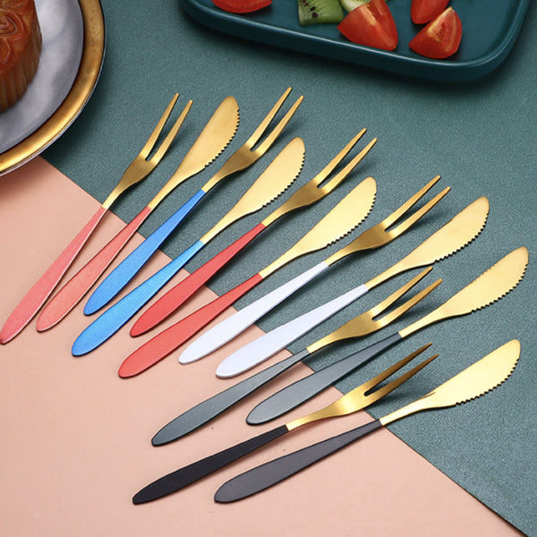 Colored Knife And Fork Set