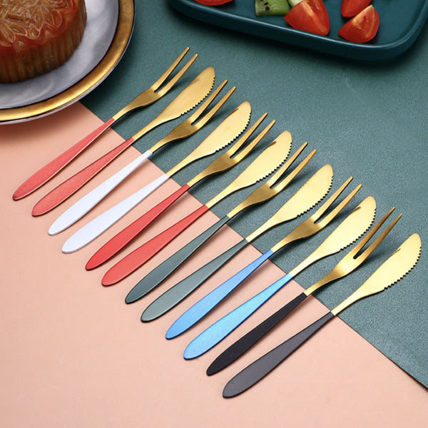 Colored Knife And Fork Set