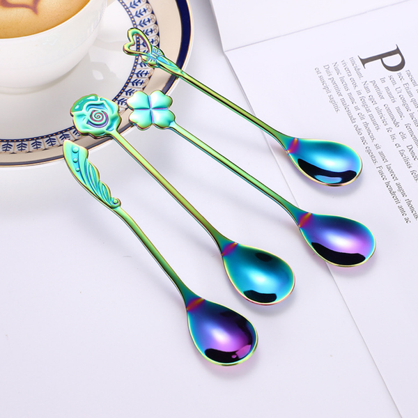 Luxe Stainless Steel Teaspoon Set Of 4 Multicolour