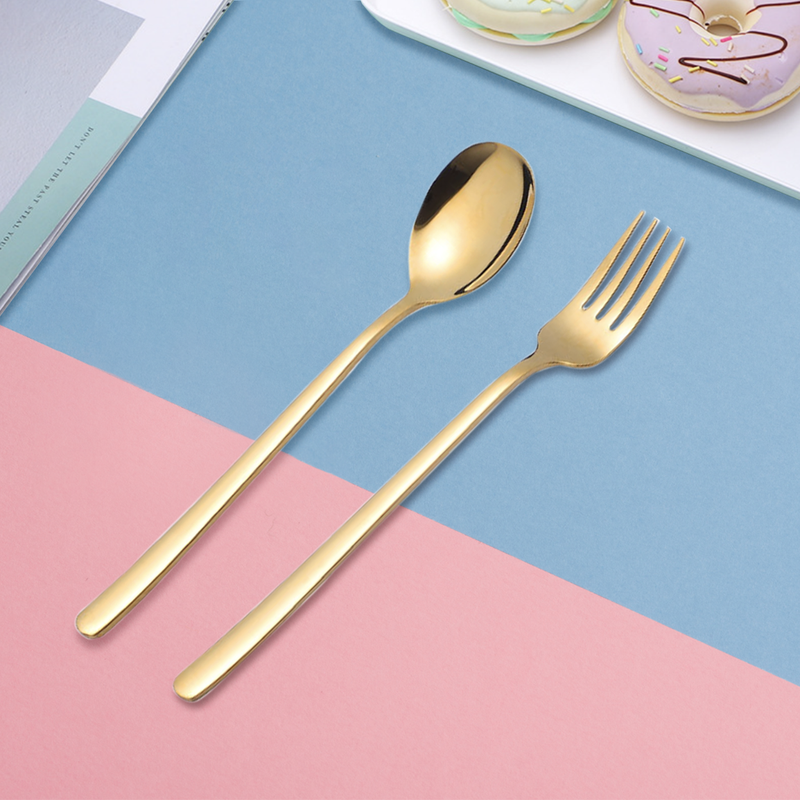 Gold Spoon and Fork Set