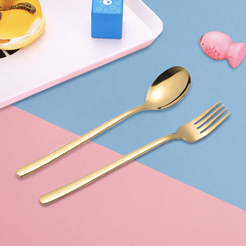 Gold Spoon and Fork Set