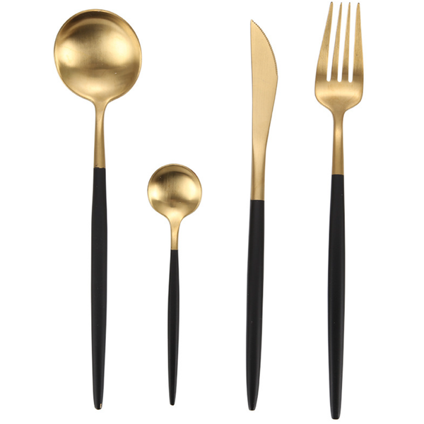 Golden Flatware Set