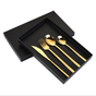 Vintage Stainless Steel Cutlery Set Of 4 Golden