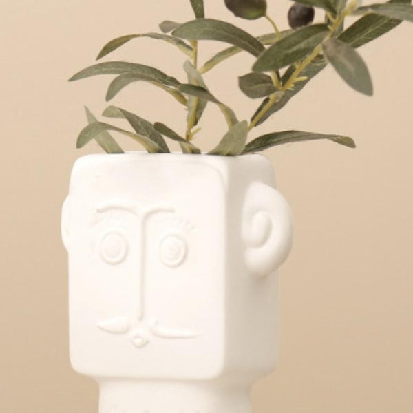 Ceramic Face Vase - Flower vase for home decor, office and gifting | Room decoration items