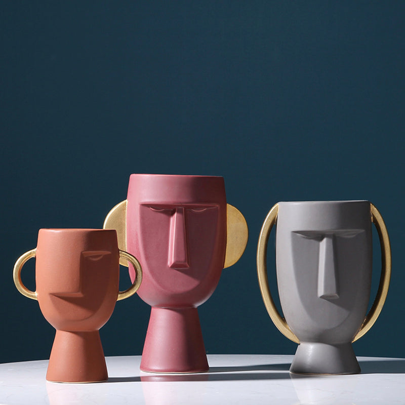 Face Flower Pot - Flower vase for home decor, office and gifting | Home decoration items