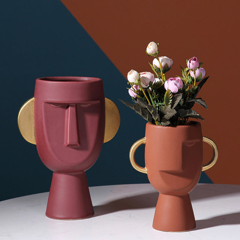 Face Flower Pot - Flower vase for home decor, office and gifting | Home decoration items