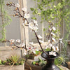 White Sakura Artificial Flower Stem - Artificial flower | Flower for vase | Home decor item | Room decoration item