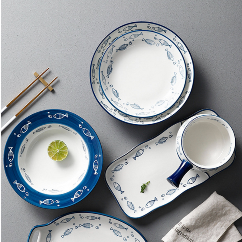 Fish Bowls - Serving plate, pasta plate, lunch plate, deep plate | Plates for dining table & home decor