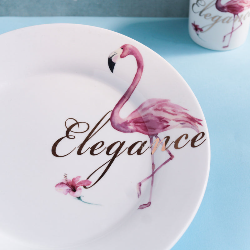 Flamingo Plate - Serving plate, snack plate, dessert plate | Plates for dining & home decor