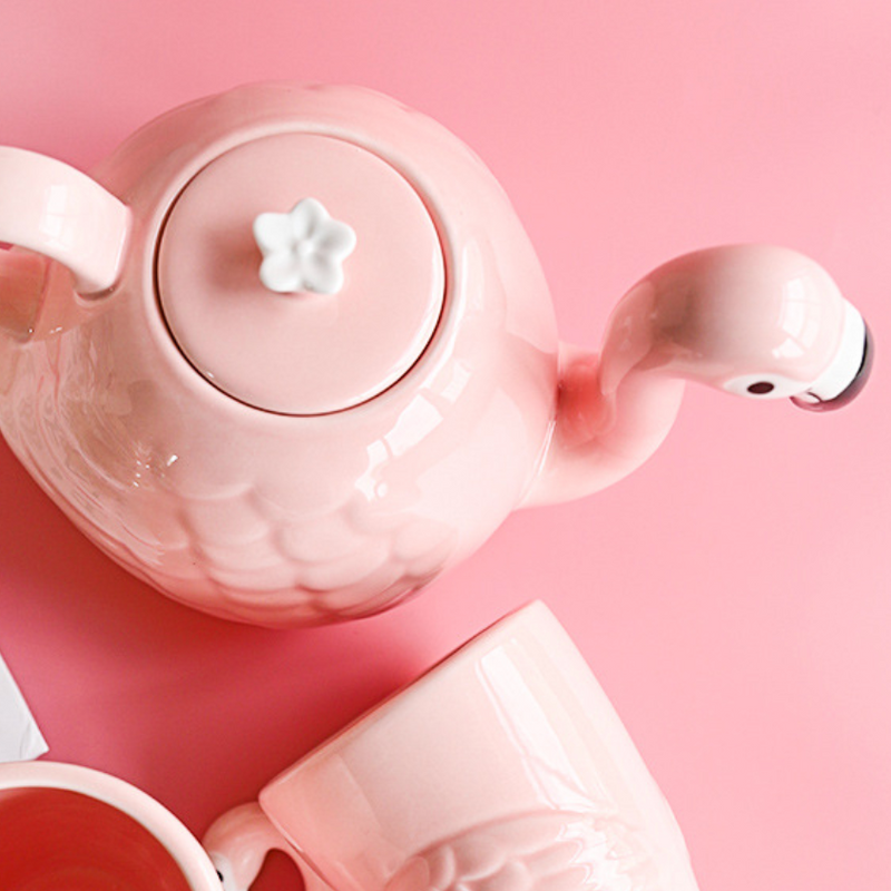 Flamingo Teapot - Teapot, kettle, tea kettle | Teapot for Dining table & Home decor
