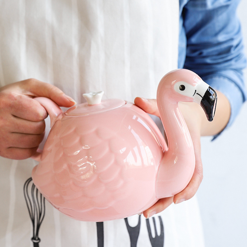 Flamingo Teapot - Teapot, kettle, tea kettle | Teapot for Dining table & Home decor