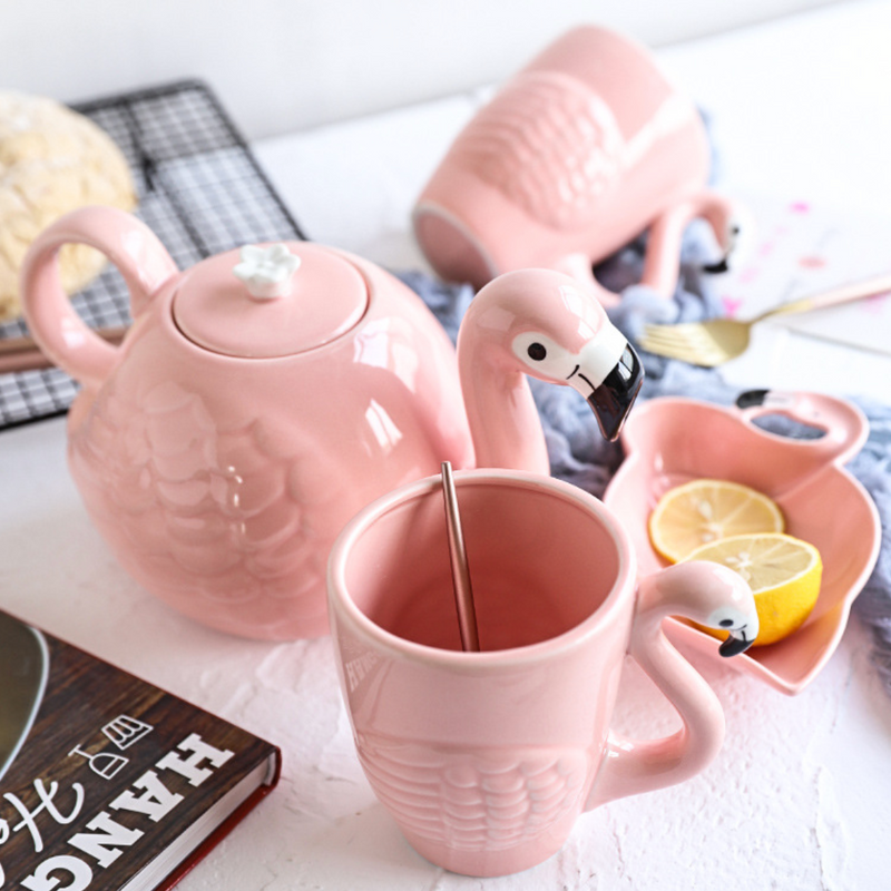 Flamingo Teapot - Teapot, kettle, tea kettle | Teapot for Dining table & Home decor