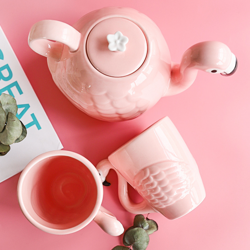 Flamingo Teapot - Teapot, kettle, tea kettle | Teapot for Dining table & Home decor