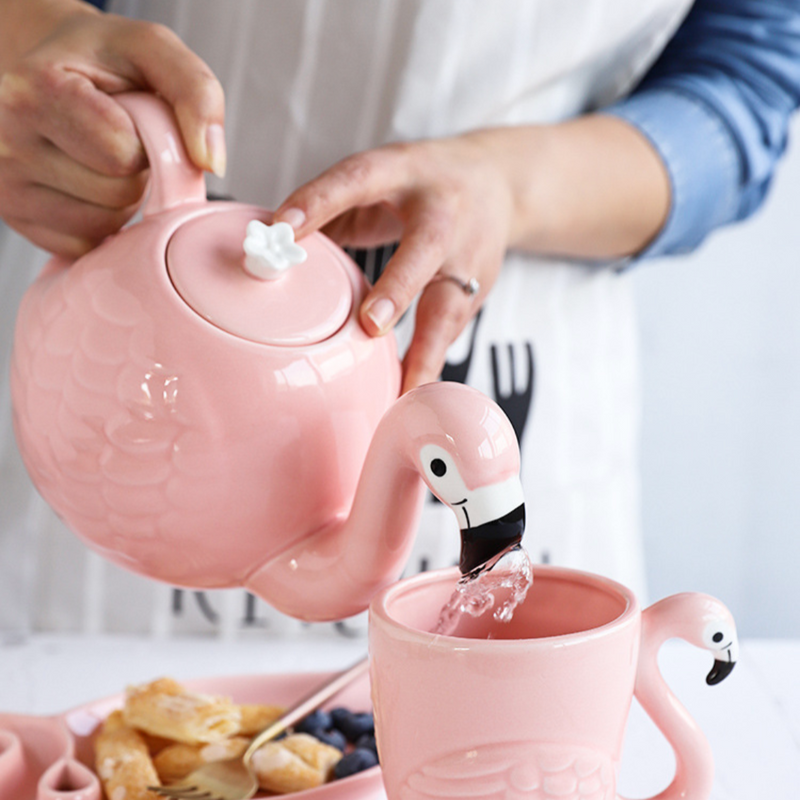 Flamingo Teapot - Teapot, kettle, tea kettle | Teapot for Dining table & Home decor
