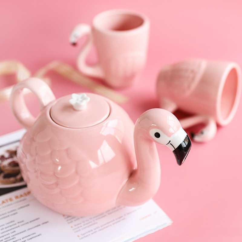 Flamingo Teapot - Teapot, kettle, tea kettle | Teapot for Dining table & Home decor