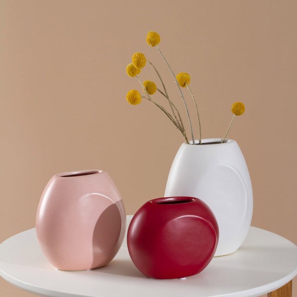 Flat Vase For Flowers - Flower vase for home decor, office and gifting | Home decoration items