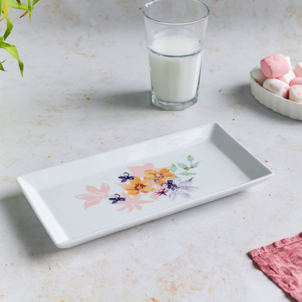 Floral Serving Plate - Ceramic platter, serving platter, fruit platter | Plates for dining table & home decor