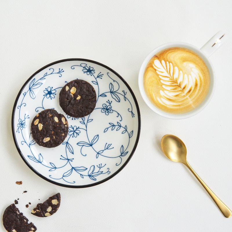 Blue and white Floral Side Plate - Serving plate, small plate, snacks plates | Plates for dining table & home decor