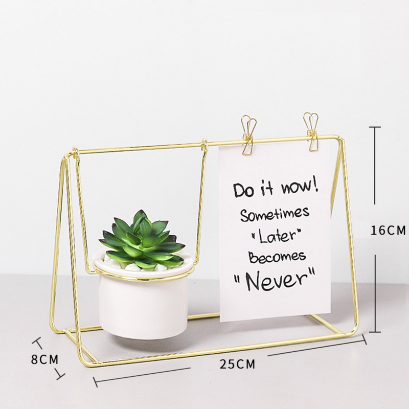 Frame Planter Gold with Plant - Indoor planters and flower pots | Home decor items