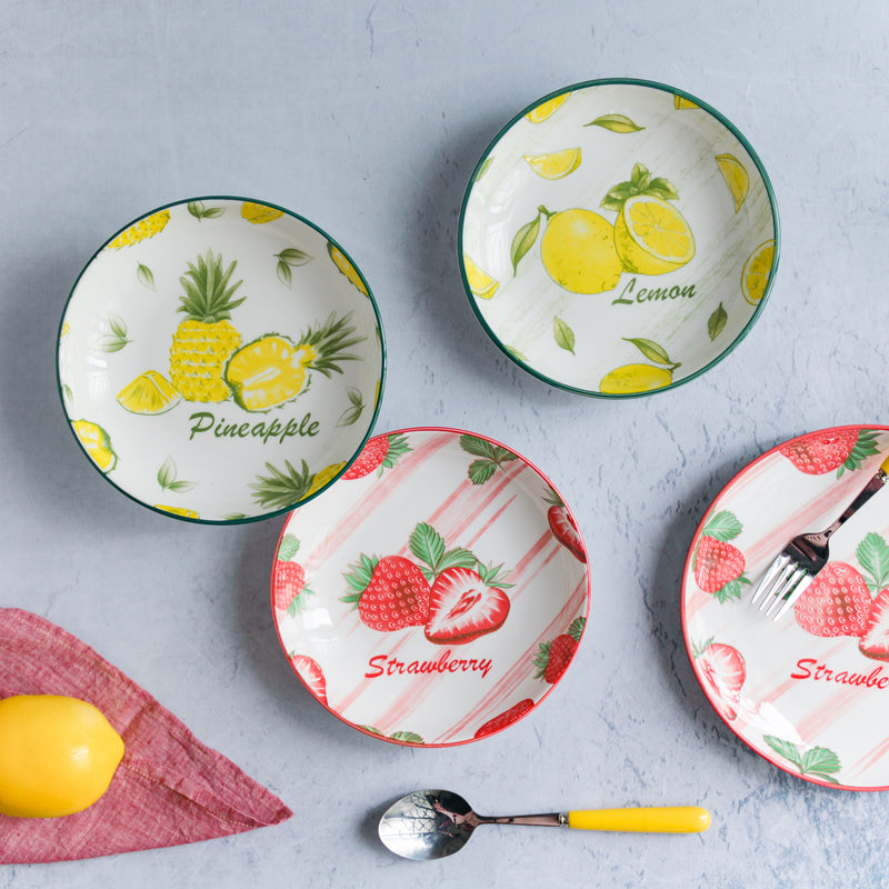 Fresh Fruit Plate Small - Serving plate, snack plate, dessert plate | Plates for dining & home decor