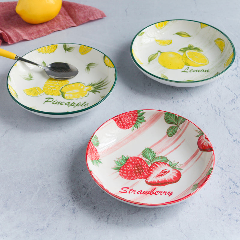 Fresh Fruit Plate Small - Serving plate, snack plate, dessert plate | Plates for dining & home decor
