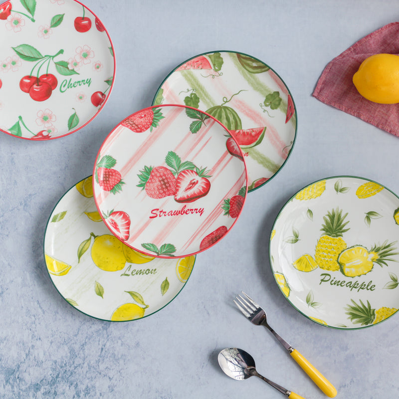 Fruit Design Plate - Serving plate, snack plate, dessert plate | Plates for dining & home decor