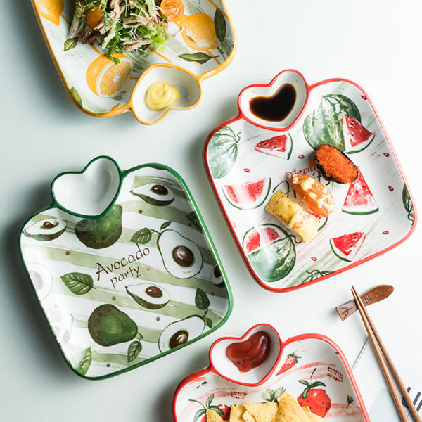 Modern Fruit Platter - Serving plate, snack plate, plate with compartment | Plates for dining table & home decor
