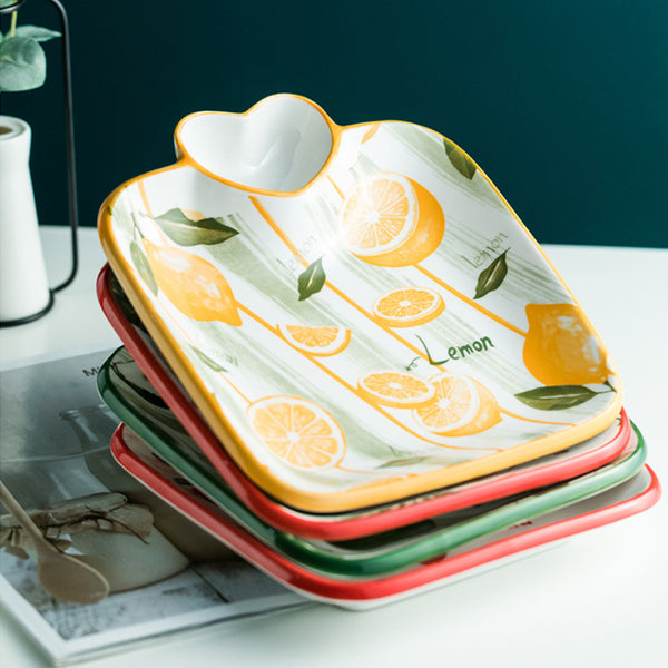 Modern Fruit Platter - Serving plate, snack plate, plate with compartment | Plates for dining table & home decor